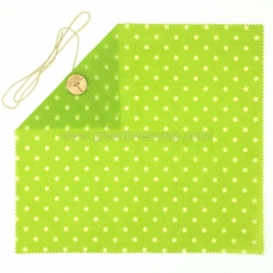 Beeswax wrap large size with button & tie