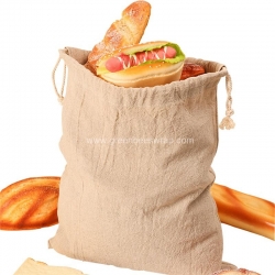 Reusable Linen Drawstring Bread Bag