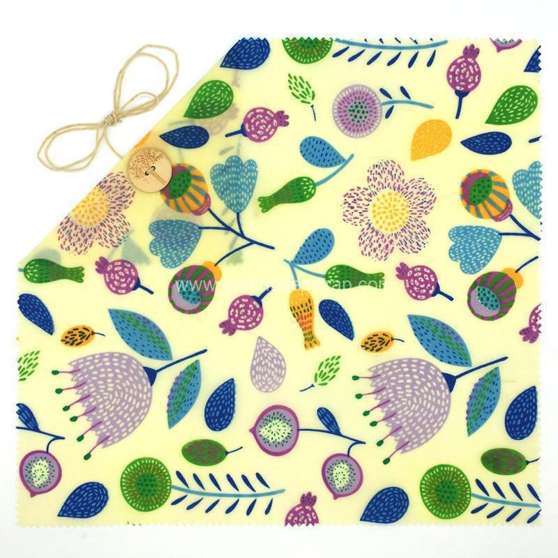 Natural Reusable Cotton fabric  Beeswax food Wrap