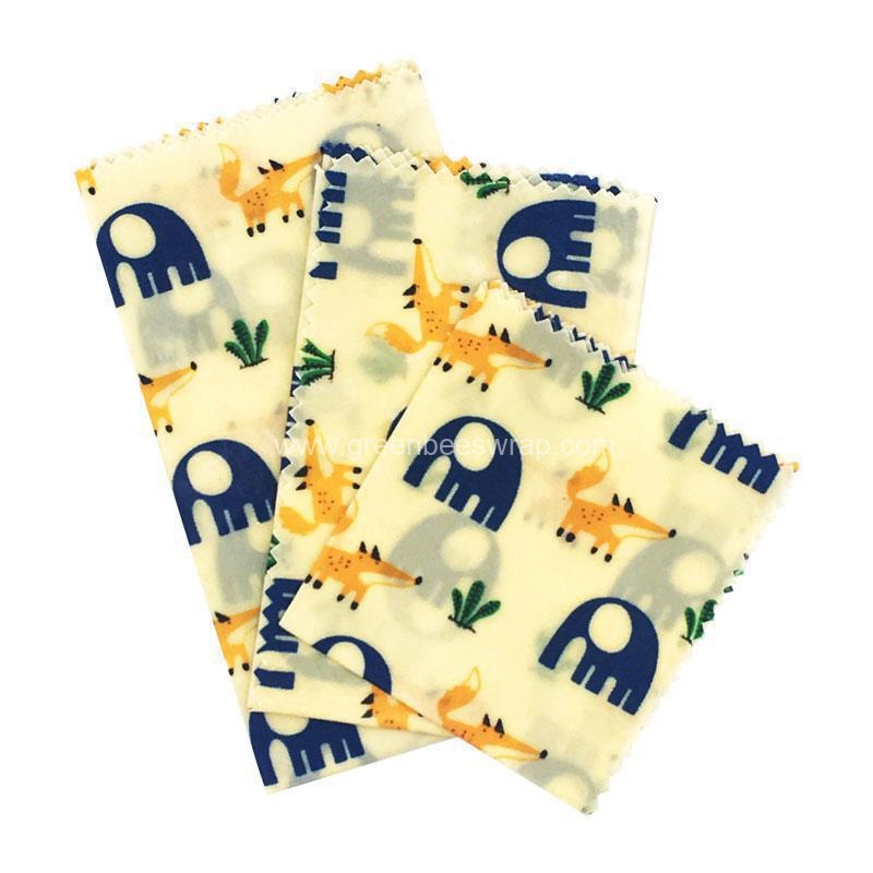 Reusable Organic cotton fabric Beeswax Wrap for Lunch