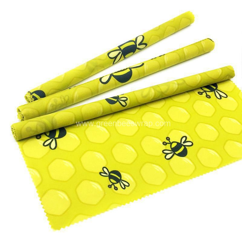 Reusable plastic-free beeswax food wrapping roll