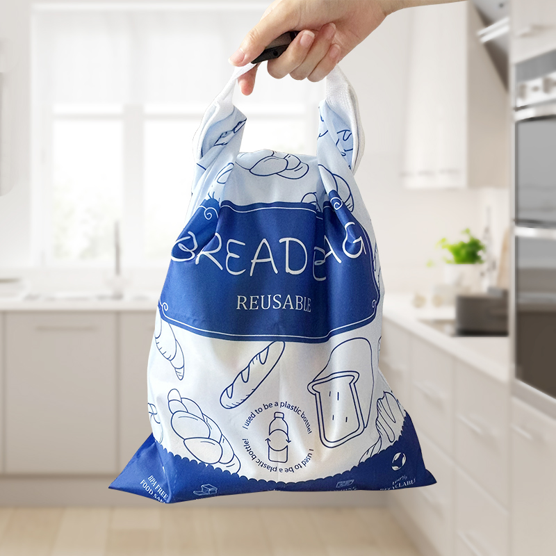 RPET bread bag with TPU liner with buckle and zipper