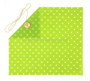 Beeswax wrap large size with button&tie