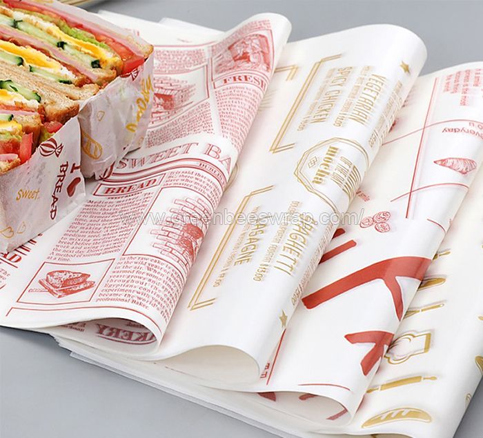 Food wrapping wax paper