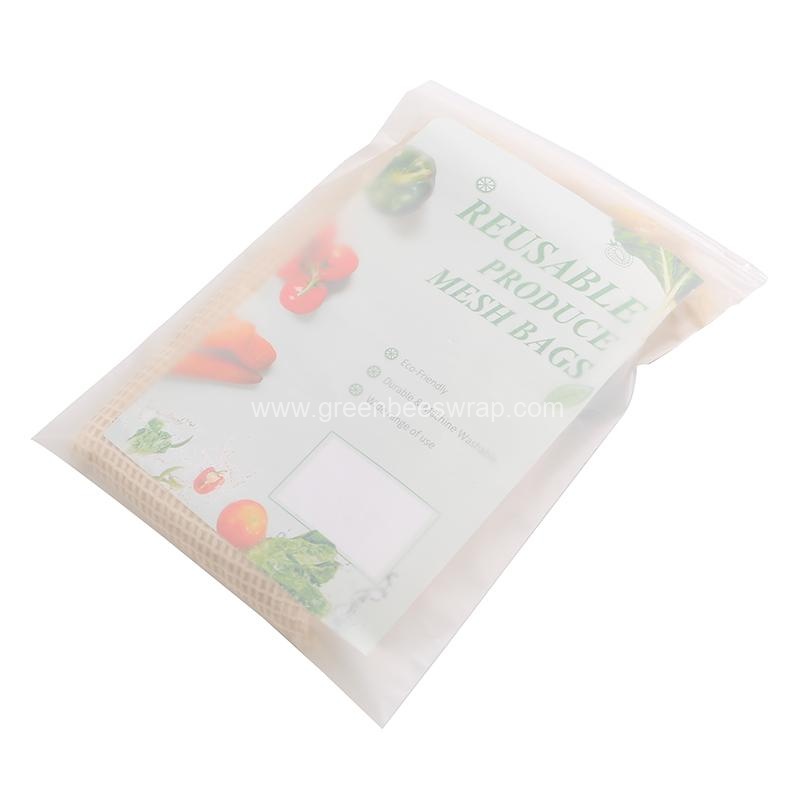 Organic Cotton Fabric Drawstring Cotton Mesh Bag