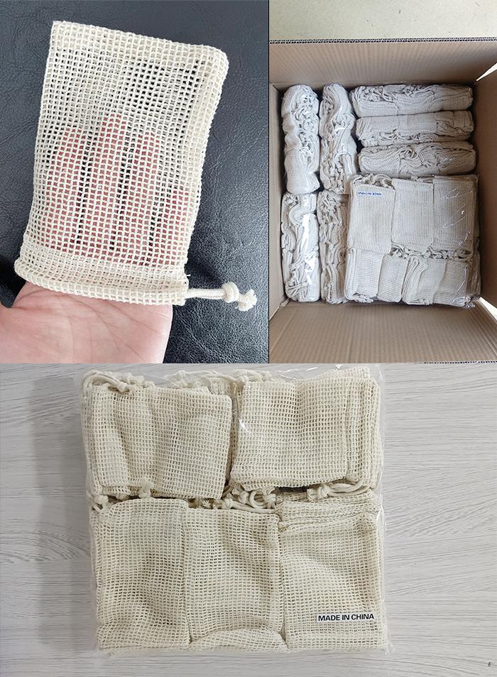 Soap cotton mesh bag for South Korean Dealers