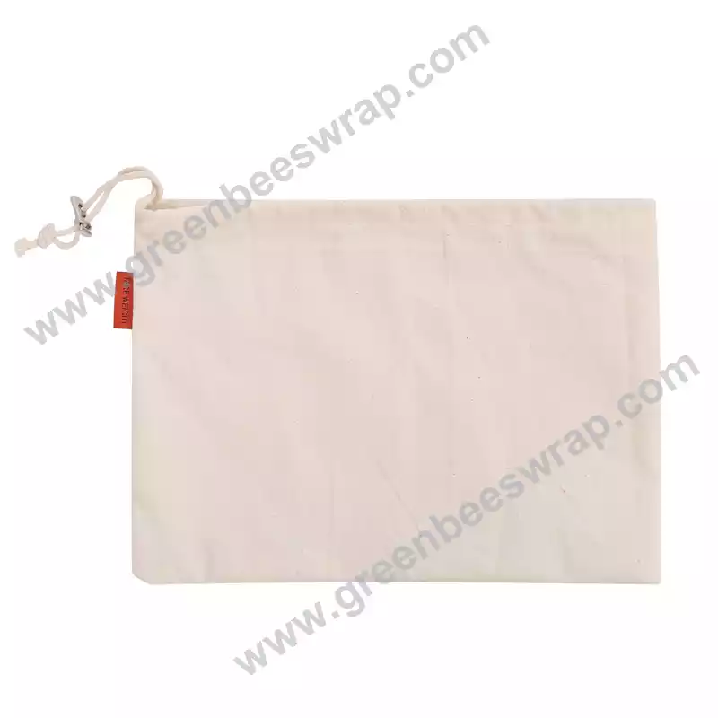 custom muslin cloth drawstring bag