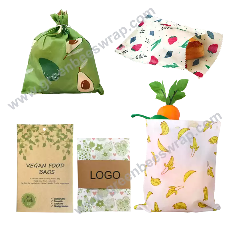 bolsa de cera vegana personalizada