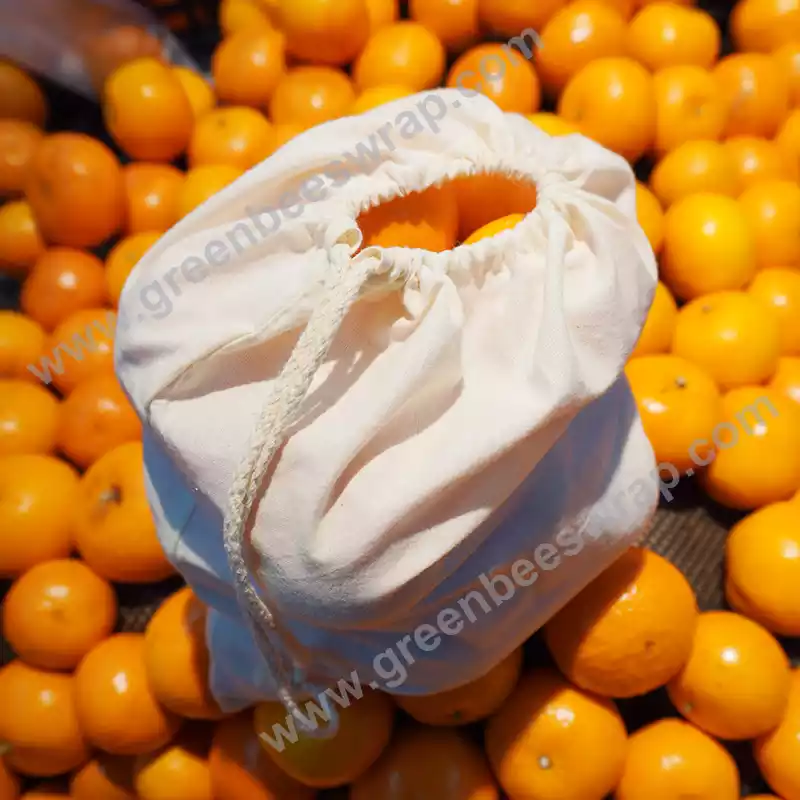 bolsa de muselina con cordón