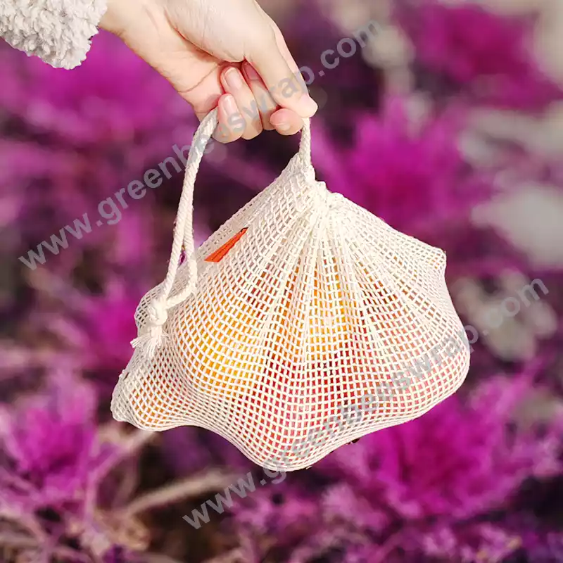 bolsitas de algodón con cordón, reutilizables