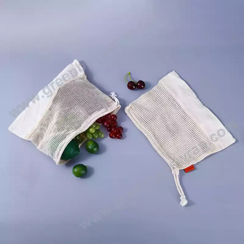 reusable small muslin drawstring bags
