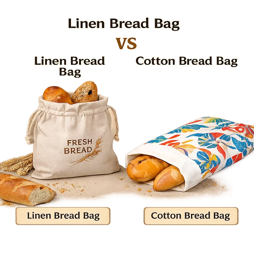 linen bread bag vs cotton bread bag which is better for storing bread