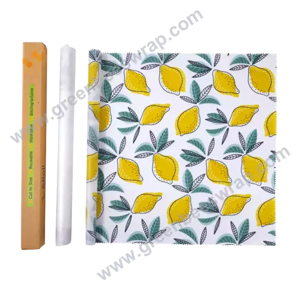 printed beeswax wrap roll
