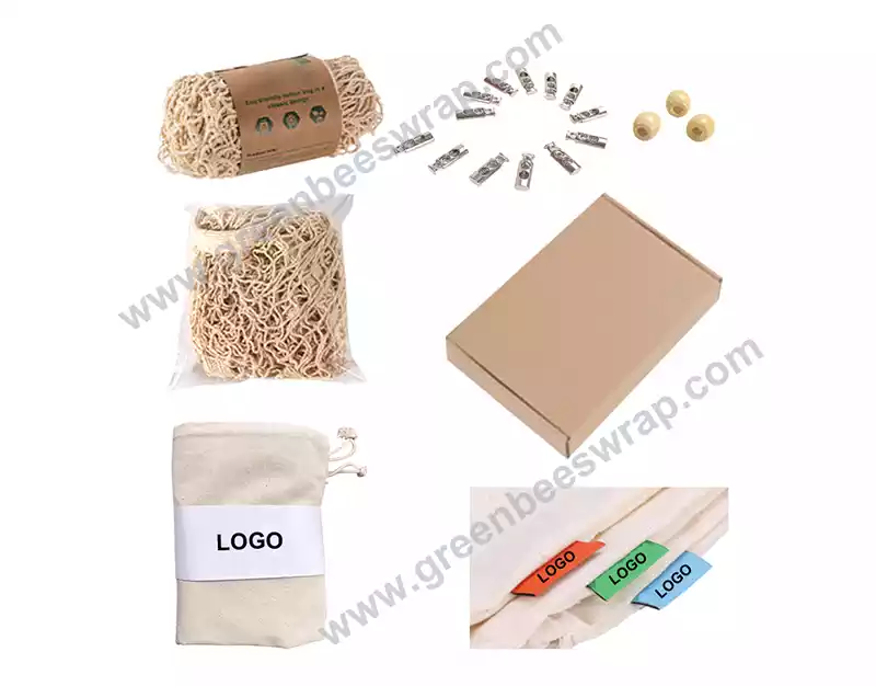 bolsas de algodón con cordón de marca propia