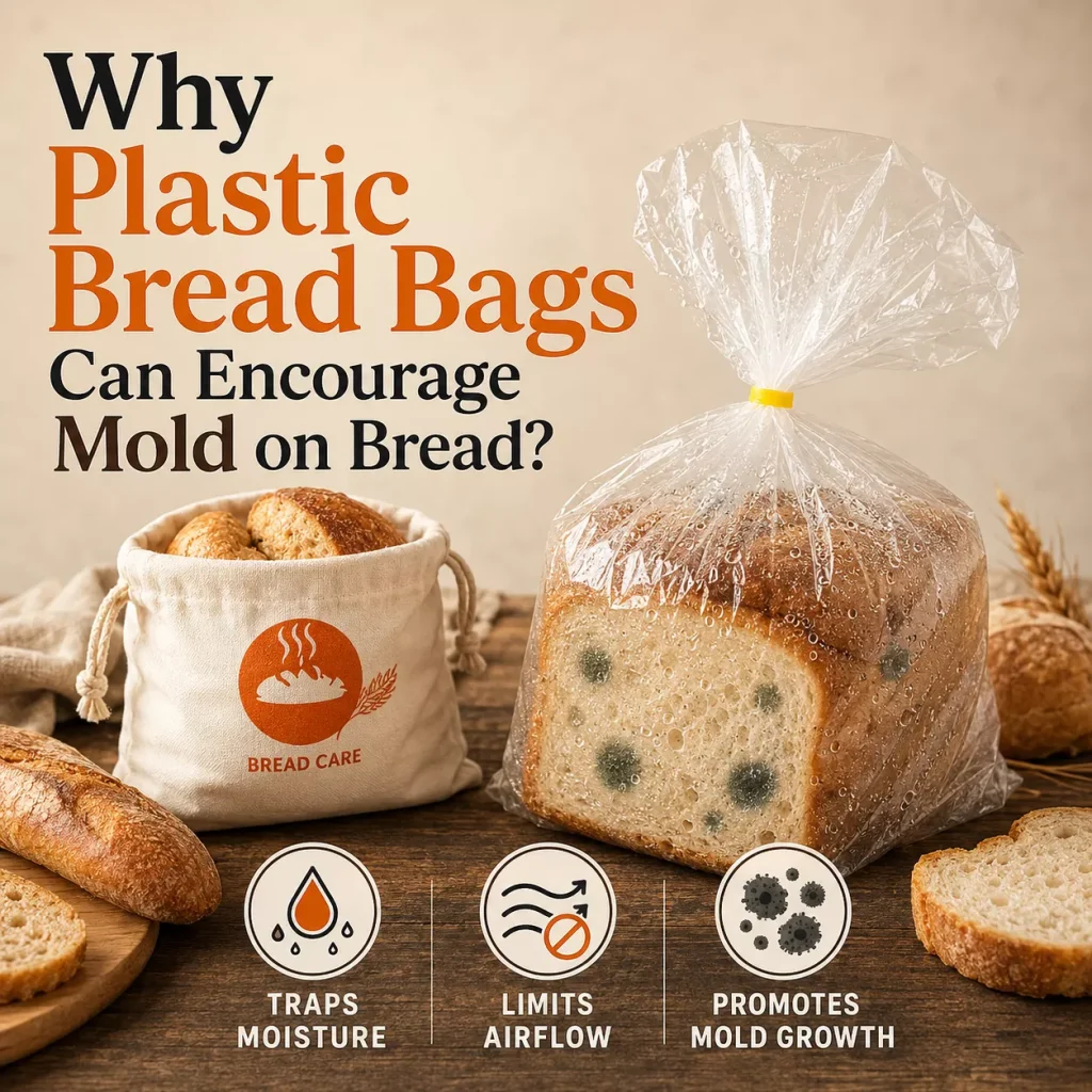 why plastic bread bags can encourage mold on bread